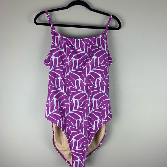 Garnet Hill Other - Garnet Hill Purple Patterned One Piece Swim sz 16